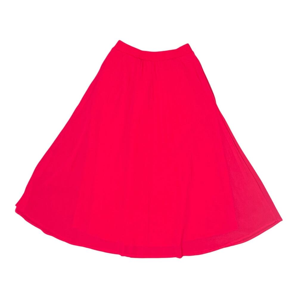 A New Day Women's Hot Pink Elastic Waist Flowy Maxi Skirt